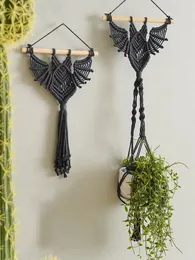 Gotycki nietoperz wiszący sadzarka tkana nietoperz wiszący gobelin soczysty doniczko powietrza uchwyt na rośliny domowe.