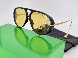 Innowacyjne okulary przeciwsłoneczne dla mężczyzn kobiety 1273 Awhant-Garde Goggles Style anty-ultrafioletowy Ovet Oval Pełna ramka Złota Moda okulary losowe pudełko 1274