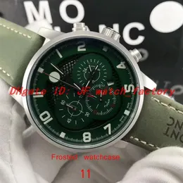 НОВЫЕ мужские часы Многофункциональный хронограф с кварцевым механизмом бизнес-класса Корпус из матовой нержавеющей стали Зеленый циферблат Все рабочие функции обратного хода WristW328d