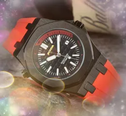 Famosi orologi da uomo di lusso 42mm Orologio sportivo da uomo di alta qualità Orologio da abitante in acciaio inossidabile Nero Silicone Uomo Moda Abito Orologi da polso al quarzo Regali relogio masculino