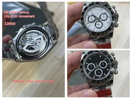 2カラー126500 Cal.4131ムーブメントARファクトリーメンズウォッチ40mm x 12.2mmパンダクロノグラフストップウォッチ904Lスチールセラミックメカニカルオートマチックウォッチメンの腕時計