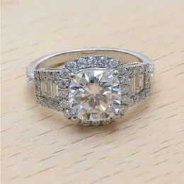 Paston jóias finas personalizado luxo 10k 14k ouro igi 3ct almofada corte diamante anel de auréola preço de atacado anel de casamento moissanite