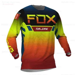 2024 T-shirt da uomo Fox Summer Outdoor Leisure Sports Road Bike Off Vehicle Manica lunga Tuta da ciclismo Asciugatura rapida