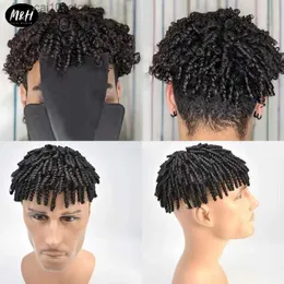 Perucas sintéticas 8x10 PU peruca de cabelo para homens menino sistema de peruca fina pele encaracolada cor natural 100% indiano cabelo humano injeção substituição peça de cabelo Q240115