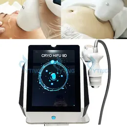 Máquina Cryo Hifu de Alta Intensidade Focada Ultrassom Levantamento Facial Anti Rugas Pescoço Aperto Remoção de Gordura da Barriga Máquina de Gelo Hifu