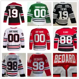 Niestandardowe męskie Jersey Jersey Connor Bedard Patrick Kane Jonathan Toews Seth Jones Chris Chelios Petr Mrazek Tyler Johnson Clark Griswold