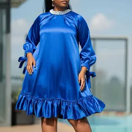 Temel gündelik elbiseler robe de soire perle pour femme tenue lgante robe de lüks dconctree grande taille gebe kale de nud tek renkli modu printemps 2023 yq240115