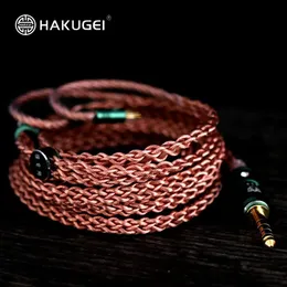 Accessori HAKUGEI Guaritore LITZ Cavo di aggiornamento per auricolare HiFi in rame privo di ossigeno di elevata purezza mmcx 0,78 mm 2,5/4,4/3,5 mm Cavo per auricolare con filo