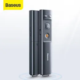 İşaretçiler Baseus kablosuz sunumcu lazer işaretçisi 2.4GHz TypeC Uzaktan Denetleyici PPT PPT PRPT Projektör USB Pointer Sunucusu