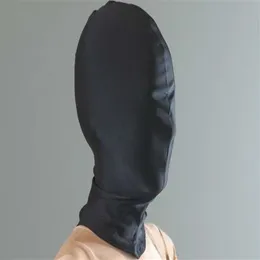 Klasyczne kostiumy na Halloween Czarne lycra spandex głowic rajstopy unisex fetysz zentai maska ​​hood252t