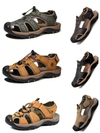 2024 Designer neue Leder-Herren-Damen-Outdoor-Sport-Sandalen, Sport-Komfortschuhe, modische schwarze Retro-Braun-Hausschuhe