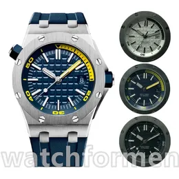 Часы дизайнерские часы мужские кожаные, нержавеющая сталь, механические водонепроницаемые, сапфировые мужские часы 42 мм