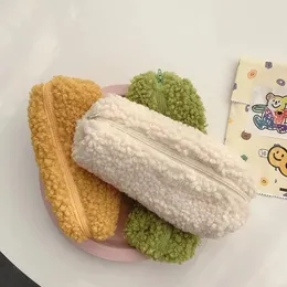 Lambswool Pencil Case Plush Pen School School化粧品オーガナイザーバッグの子供たち