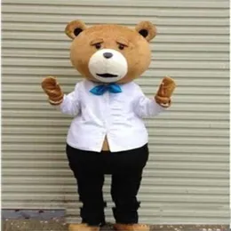 2019 Teddy Bear of TED Adult Cartoon Mascot Costume Fancy Dress2099