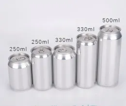 Atacado 250ml 8oz latas de alumínio plástico pet garrafa de bebida macia pet puxar anel alho-poró fino padrão soda cerveja fácil extremidade aberta personalizado zz
