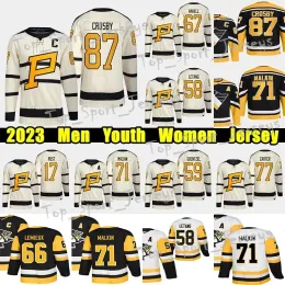 Custom Mens Women Youth Pittsburgh''Penguins''58 Kris Letang Reverse Retro Hockey Jersey 77 Bryan Rust Jason Zucker Tristan Jarry Sidney Crosby 2023 Winter Classic