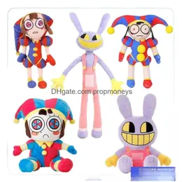 Мягкие игрушки P Животные Удивительная цифровая цирковая игрушка-клоун Мультяшная кукла Pomnlls Jax Мягкие игрушки Милые дети Рождественская доставка Dhz3A