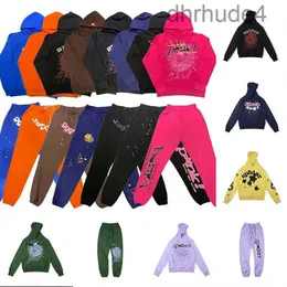 Spider Hoodies Pink Spider 555555 Survêtements pour hommes Ensembles de créateurs Pantalons à capuche Veste Sweat-shirt décontracté Sp5der Young Thug Set Joggers Impression Sweatsuit EJ E87H