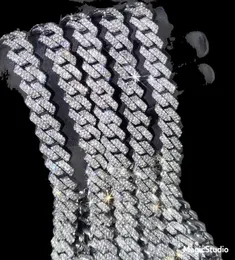 Who 14mm Prong Miami Cuban Link Chain 16Inch 18Inch 20Inch 22Inch 24Inch 26Inch 28Inch 30Inch Iced Out Strass Gold Silver Men 4829671