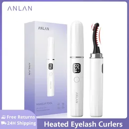 ANLAN Dual Heated Eyelash Curlers 10S Quick Heating 24Hour Eyelash Long-Lasting Rechargeable Electric Heat Eyelash Lifting Comb 240115