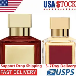 3-7 gün içinde ABD'ye ücretsiz gönderim en yüksek kaliteli 70ml erkek kadın parfüm kokusu eau de kadın uzun ömürlü lüks parfüm sprey