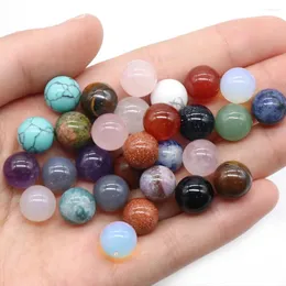 Dekorativa figurer 10st Natural Stone Agate Crystal Round Peads 10mm Reiki Energy Nonporous Mini Quartz Ball Home Decoration Diy Jewelry