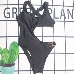 sommar sexig bikini designer badkläder kvinnor mode fast färg mage en bit baddräkt rygglös strand baddräkt