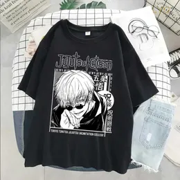 2024 Anime Baskı Kadınlar T-Shirt Jiu-Jitsu Kaisen Grafik Kısa Kol Tişörtü Harajuku Unisex Tee Y2K Serin UNISEX Giyim Üstleri