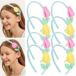 Accessori per capelli Oaoleer Fascia per capelli a tulipano per neonate Fasce per capelli con fiori dolci Princess Hoop Ornamenti per copricapo per bambini