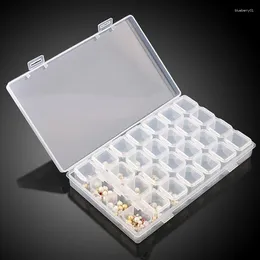 Nagelkonstsatser 28 Slots Decoration Storage Box Tomt för Rhinestone Container