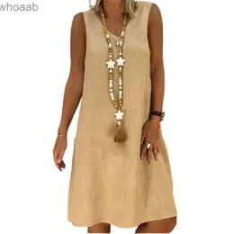 Basic Casual Dresses Robe mi-longue plage confortables robes fibre vacances dcontractes 2024 YQ240115