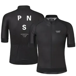 2019 Pro Team PNS Summer Cycling Jersey för män Kort ärm Snabb torr cykel MTB-cykeltoppar Kläder bär silikon icke-slip272d