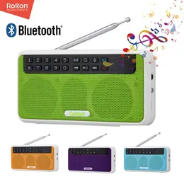 Zubehör Rolton E500 6W tragbares digitales FM-Radio Drahtloser Bluetooth-Lautsprecher AM-Empfänger Aufnahme Hifi-Stereo-TF-USB-Musikplayer für PC