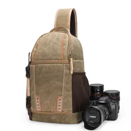 Aksesuarlar batik tuval su geçirmez kamera askı sırt çantası çok işlevli haberci kamera çantası Canon nikon Sony DSLR kamera çantası