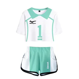 Anime Haikyuu Cosplay Kostüm Aoba Johsai High School Volleyball Club Oikawa Tooru Trainingsanzug Frauen Zweiteilige Set Tops und Shorts298W