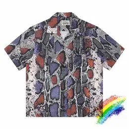 Camicie casual da uomo Stampa serpente Camicia WAO MARIA Uomo Donna 1 1 Manica corta Hawaii Beach Shirtsyolq di alta qualità