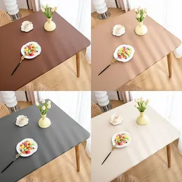 Waterproof Oilproof Tablecloth PU Leather Table Cover Student Desk Mat Office Decor Protector Custom Elasticity Table Cloth 240113