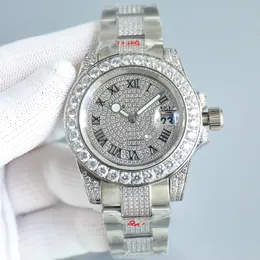 Reloj de diamantes Relojes de diseño para hombre Zafiro mecánico automático de 42 mm con pulsera de acero con incrustaciones de diamantes Pulsera para mujer de negocios Montre de Luxe
