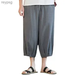 Мужские брюки Мужские повседневные брюки-кимоно в японском стиле Albertoserie, однотонная широкая 5xl-me, новая коллекция лета 2023 года YQ240115