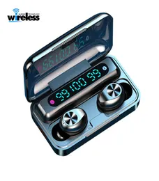 F910 TWS Auricolari Bluetooth 50 wireless Auricolari invisibili Orologio stereo Cuffie da gioco LED con cancellazione del rumore con 3 led di alimentazione dis4859878