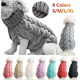 Dog Apparel Pet Clothing Autumn And Winter Warm Turtleneck Sweater Coat Soft Casual Puppy Clothes Woolly T-Shirt Supplies 2024