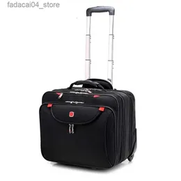 Valigie trolley di marca su ruote Borsa per computer con password da 16 pollici Oxford business trolley da viaggio valigia da imbarco Q240115