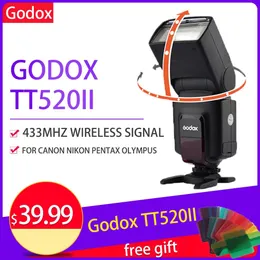 الأجزاء Godox TT520ii Flash Speedlite Buildin 433MHz مرشح لون الإشارة اللاسلكي لـ Canon Nikon Pentax Olympus DSLR Flash