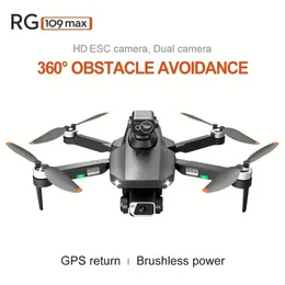RG109MAX DRONE ANERIAL ESC HD Doppia della fotocamera, ritorno automatico GPS, posizionamento del flusso, evitamento di ostacoli intelligenti a 360 °, con sacchetto di stoccaggio e scatola a colori