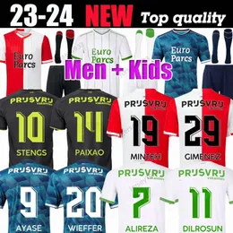 23 24 Feyenoords KOKCU Fußballtrikots auswärts Gimenez Danilo 2023 Home TRAUNER Herren-Kinderset HARTMAN GIMENEZ PAIXAO TAABOUNI TIMBER RED Fußballtrikot