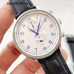 Iwcity męs zegarek Menwatch Portugieser zegarki Wysokiej jakości automatyczne mechaniczne uhren z tyłu przezroczyste strażniki skórzane pasek wiht watchbox montre pilot lukse tirs