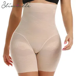 Plus Size Donna Vita alta Shaper del corpo Pantaloncini Vita Trainer Controllo della pancia Modellamento Slip dimagranti Butt Lifter Shapewear 240113