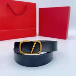 Valentino Designer Belt Valentino Mens Belt Classic Luxury Belts for Women Solid Business v Buckle Ceinture Retro Gold Letter Smooth 879