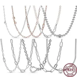 Ожерелья, новинка, популярная цепочка со змеиными звеньями Sier, женское ожерелье серии Me, подходит для женских оригинальных очаровательных ювелирных изделий высокого качества