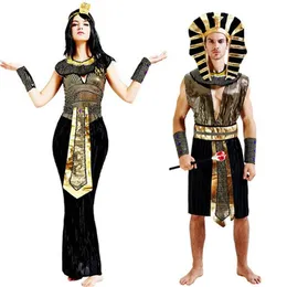 Altes Ägypten Ägyptischer Pharao Kleopatra Prinz Prinzessin Kostüm für Damen Herren Halloween Cosplay Kostüm Kleidung ägyptischer Erwachsener306f